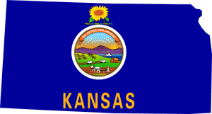 Kansas Collection Attorneys Post - Flag map of Kansas
