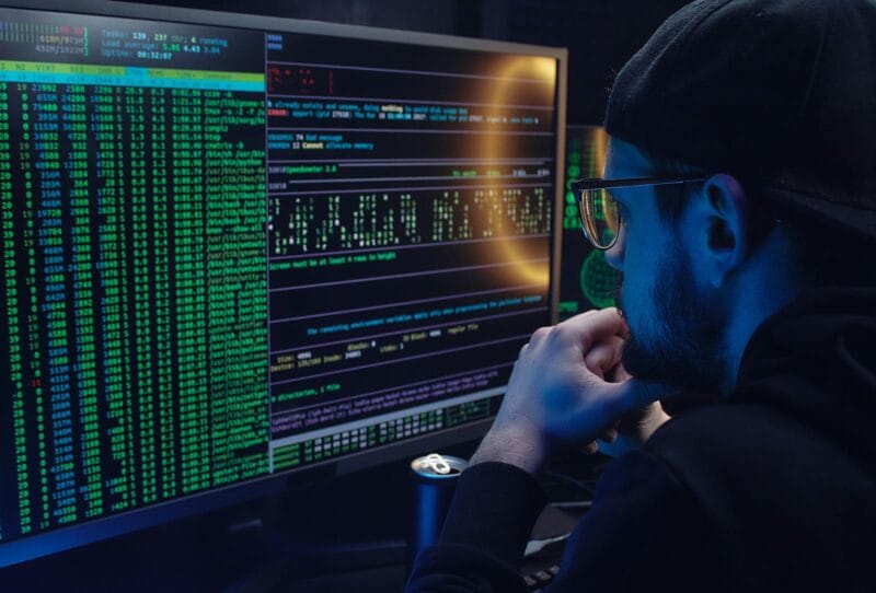 Person working on computer